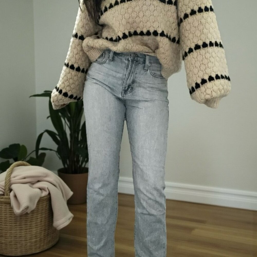 Madewell The Perfect Summer Jean High Rise Straight Mom Jeans Light Wash size 26